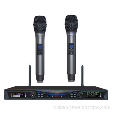 PLL/UHF Wireless Microphone, Preset 200 Available Frequencies, Designed for KTV